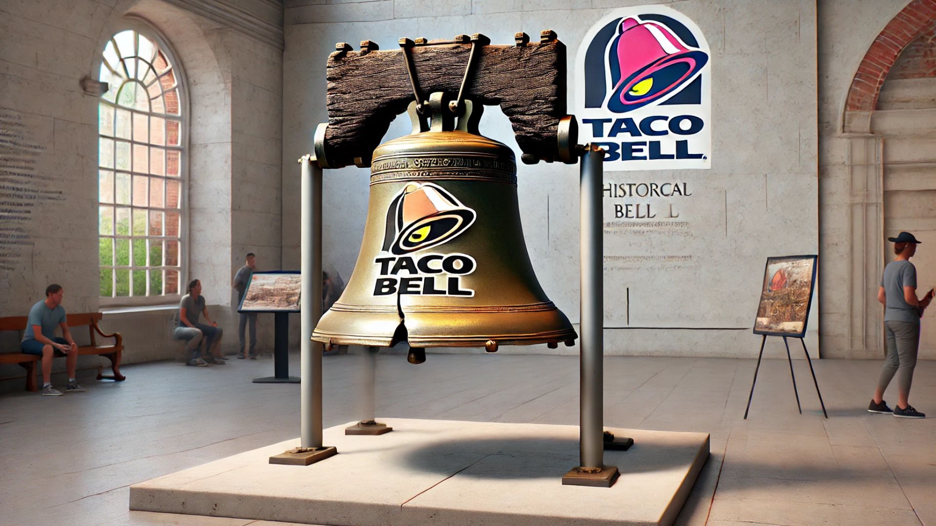 Liberty Bell with a Taco Bell logo